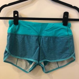 Forest Green Lululemon Athletica Speed Shorts